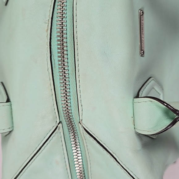 Rebecca Minkoff 100% Leather light Mint Green Handbag purse - Picture 5 of 6